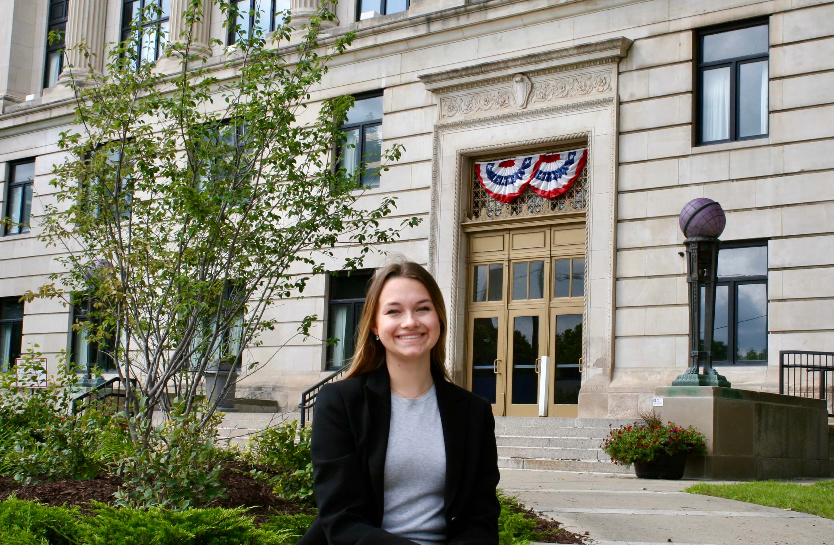 Photo of Hannah Hawes, Junior at MSU studying Criminal Justice and currently interning with the Genesee County Public Defenders Office